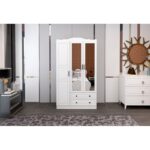 Ντουλάπα Bahar άσπρο μελαμίνη 105x50x186εκ ed14378