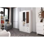 Ντουλάπα Bahar άσπρο μελαμίνη 105x50x186εκ ed14378 - Image 5