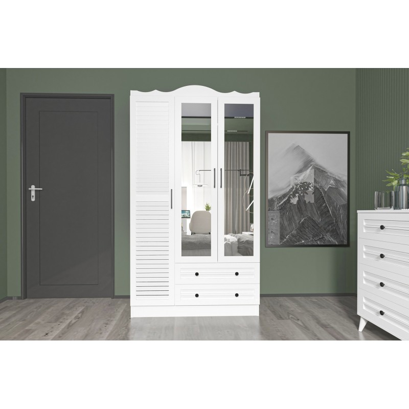 14388_0-800x800 Ντουλάπα Nil άσπρο μελαμίνη 105x50x186εκ ed14388 - Image 1