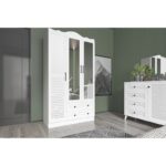 Ντουλάπα Nil άσπρο μελαμίνη 105x50x186εκ ed14388 - Image 5