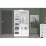 Ντουλάπα Nil άσπρο μελαμίνη 105x50x186εκ ed14388 - Image 4