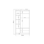 Ντουλάπα Nil άσπρο μελαμίνη 105x50x186εκ ed14388 - Image 2