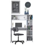 Γραφείο Torino μελαμίνη 113 2x40x141 8cm λευκό ed1438 - Image 5