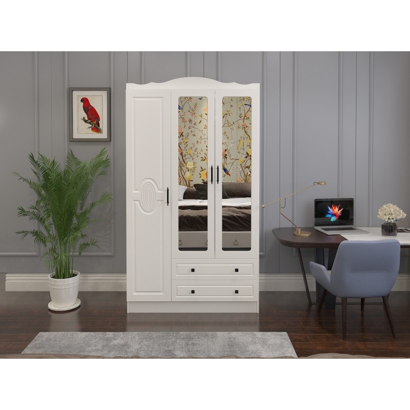 14391_0-800x800 Ντουλάπα Keta άσπρο μελαμίνη 105x50x186εκ ed14391 - Image 1