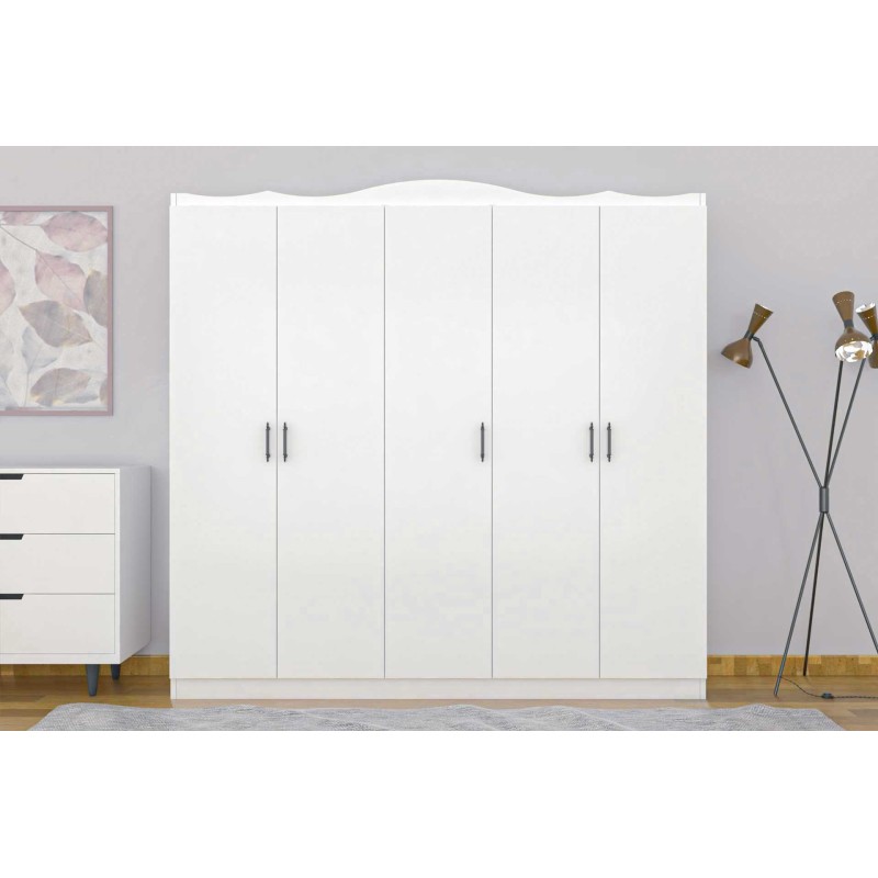 14394_0-800x800 Ντουλάπα Lavinia άσπρο μελαμίνη 175x50x186εκ ed14394 - Image 1