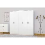 Ντουλάπα Lavinia άσπρο μελαμίνη 175x50x186εκ ed14394 - Image 5