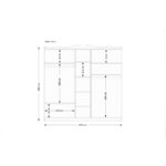 Ντουλάπα Lavinia άσπρο μελαμίνη 175x50x186εκ ed14394 - Image 2