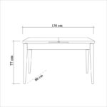 Τραπέζι Vina επεκτεινόμενο καρυδί μελαμίνη 129x80x75cm ed143 - Image 5