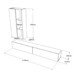 Έπιπλο τηλεόρασης Lave 174 6x25x27 3cm μελαμίνη ed1440 - Image 2
