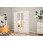 Ντουλάπα Tango άσπρο μελαμίνη 140x50x186εκ ed14411 - Image 5