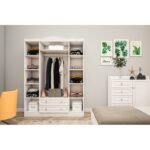 Ντουλάπα Tango άσπρο μελαμίνη 140x50x186εκ ed14411 - Image 4