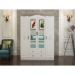 Ντουλάπα Keta άσπρο μελαμίνη 140x50x186εκ ed14412