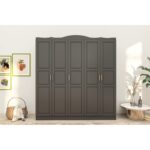 Ντουλάπα Bahar ανθρακί μελαμίνη 175x50x188εκ ed14417