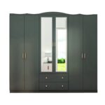 Ντουλάπα Lavinia ανθρακί μελαμίνη 210x50x186εκ ed14419 - Image 3