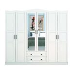 Ντουλάπα Bahar άσπρο μελαμίνη 210x50x186εκ ed14421 - Image 3