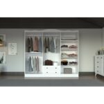 Ντουλάπα Nil άσπρο μελαμίνη 210x50x186εκ ed14431 - Image 4