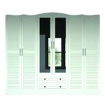 Ντουλάπα Nil άσπρο μελαμίνη 210x50x186εκ ed14431 - Image 3