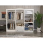 Ντουλάπα Yeta άσπρο μελαμίνη 210x50x186εκ ed14434 - Image 4