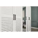 Ντουλάπα Nil άσπρο μελαμίνη 215x58x210εκ ed14438 - Image 4