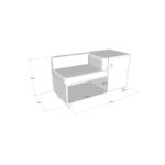 Έπιπλο εισόδου Anzer καρυδί ανθρακί μελαμίνη 100x45x60εκ ed1443 - Image 2