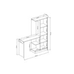 Σετ νεανικού δωματίου Lavinia άσπρο μελαμίνη ed14440 - Image 2
