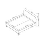 Σετ κρεβατοκάμαρας Lavinia άσπρο μελαμίνη ed14441 - Image 2