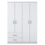 Ντουλάπα Balis άσπρη μελαμίνη 120x43x170cm ed1444 - Image 5