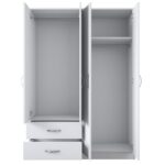 Ντουλάπα Balis άσπρη μελαμίνη 120x43x170cm ed1444 - Image 4