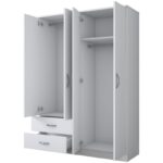 Ντουλάπα Balis άσπρη μελαμίνη 120x43x170cm ed1444 - Image 3