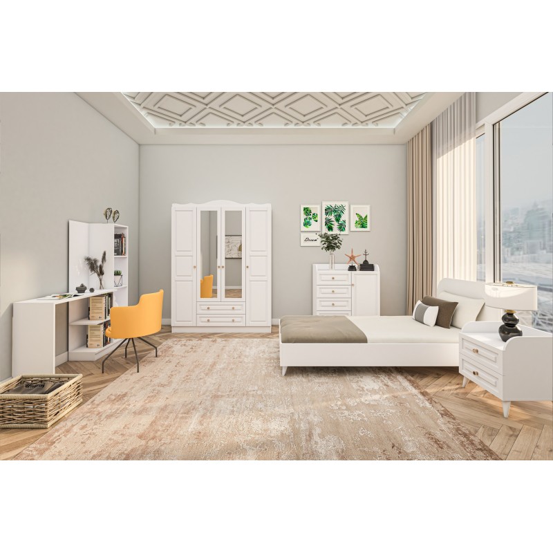 14456_0-800x800 Σετ νεανικού δωματίου Tango άσπρο μελαμίνη ed14456 - Image 1