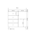 Σετ νεανικού δωματίου Tango άσπρο μελαμίνη ed14456 - Image 4