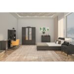 Σετ νεανικού δωματίου Tango ανθρακί μελαμίνη ed14457