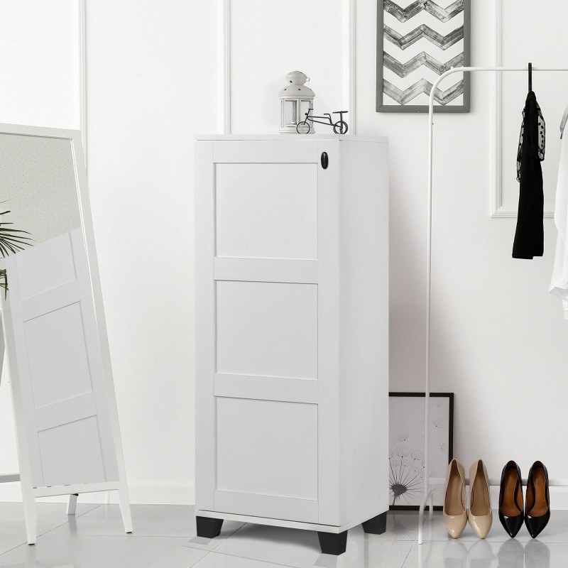 1460_0-800x800 STELLA ΠΑΠΟΥΤΣΟΘΗΚΗ ΛΕΥΚΟ ΜΕΛΑΜΙΝΗ 50x38xH127cm ed1460 - Image 1