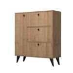 Έπιπλο εισόδου ντουλάπι Bella oak μελαμίνη 90x35x105cm ed1464 - Image 3