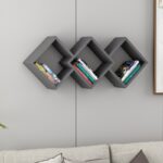 Ράφι τοίχου Galaxy ανθρακί μελαμίνη 102x20x42cm ed14650