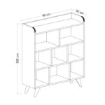 Βιβλιοθήκη Florida άσπρο μελαμίνη 90x30x105εκ ed14656 - Image 2