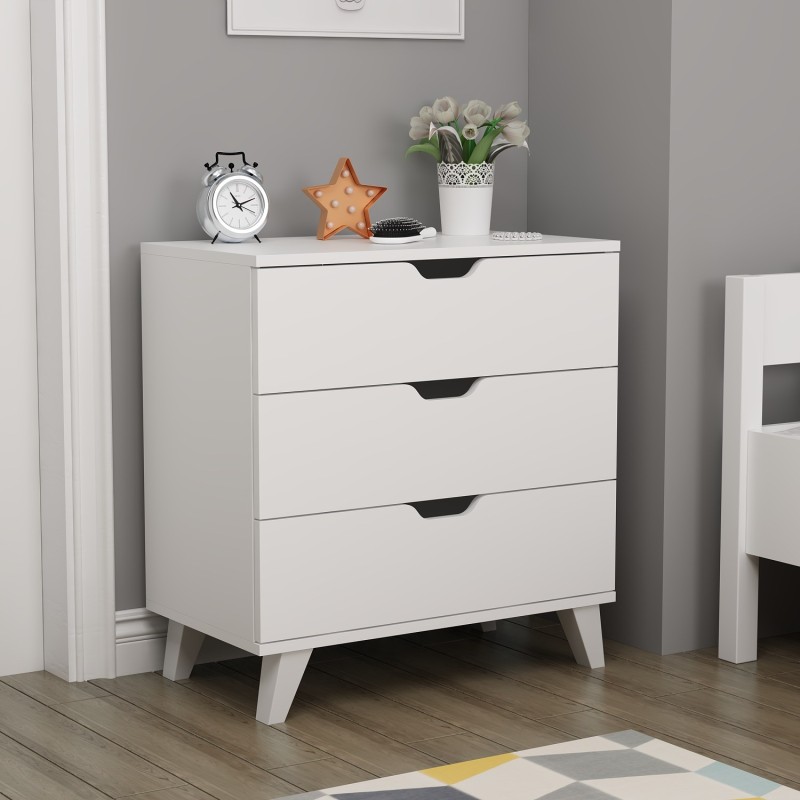 14657_0-800x800 Συρταριέρα Valencia άσπρη μελαμίνη 72x40x76cm ed14657 - Image 1