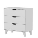 Συρταριέρα Valencia άσπρη μελαμίνη 72x40x76cm ed14657 - Image 4