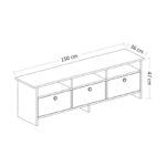 Έπιπλο τηλεόρασης Otis λευκό 140x35 3x50 8cm ed14659 - Image 2