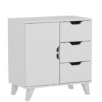 Συρταριέρα Valencia άσπρη μελαμίνη 72x40x76cm ed14660 - Image 5