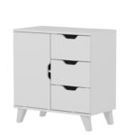 Συρταριέρα Valencia άσπρη μελαμίνη 72x40x76cm ed14660 - Image 4