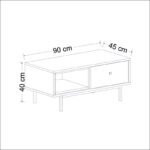 Σετ επίπλων σαλονιού Bigio μελαμίνη ανθρακί 180x35x48cm ed14669 - Image 3