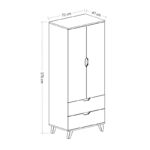 Σετ Έπιπλα Υπνοδωματίου Valencia άσπρο χρώμα μελαμίνη 72x47x176cm ed14673 - Image 3