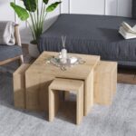 Σετ τραπεζιών Orto Sapphire Oak 60x60x37cm ed1471