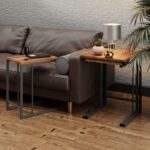 Σετ βοηθητικά τραπεζάκια Rea μαύρο χρώμα μέταλλο 44x40x55cm ed1501