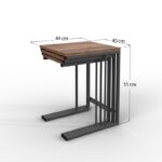 Σετ βοηθητικά τραπεζάκια Rea μαύρο χρώμα μέταλλο 44x40x55cm ed1501 - Image 3