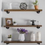 Ράφι Tubo μέταλλο ξύλο 60x8x14cm ed1504 - Image 5