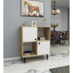 Ντουλάπι Balek Oak λευκό χρώμα 75x40x105cm ed15070