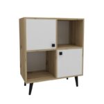 Ντουλάπι Balek Oak λευκό χρώμα 75x40x105cm ed15070 - Image 3