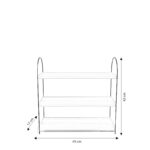 Ραφιέρα κουζίνας Hamm μαύρο δρυς μελαμίνη μεταλλικά πόδια 45x17x42εκ ed15080 - Image 2